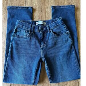 Levi's 514 Straight Dark Wash Mid Rise Jeans Size 27x29